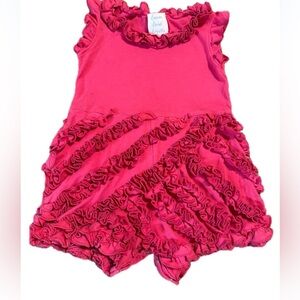 Lemon loves layette pink ruffled romper 6-12 months